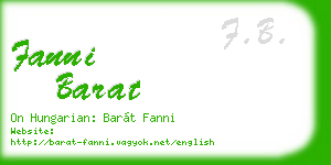 fanni barat business card